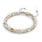 Terra | Gold | Galaxy Glas Makramee Perlen Armband
